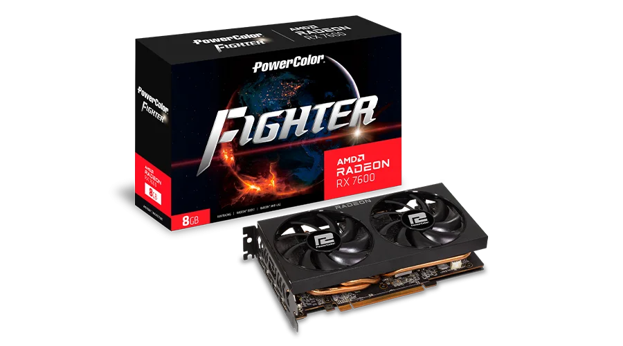 PowerColor Fighter AMD Radeon RX 7600 8GB GDDR6 (RX7600 8G-F)